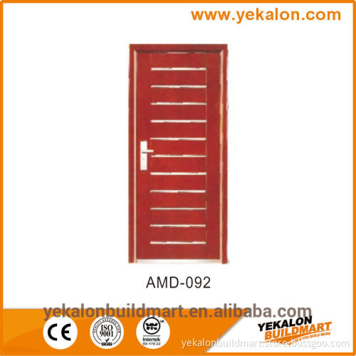 Yekalon AMD-087 wood finish Armored door pannel series fashion design mother and son steel security door
